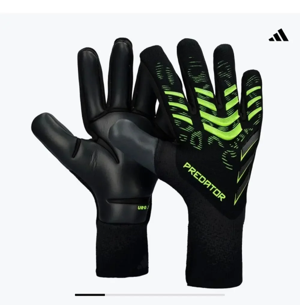 Adidas Predator Pro Goalkeeper Goalie Gloves Black/Green (Style Code JJ3531) Sz7